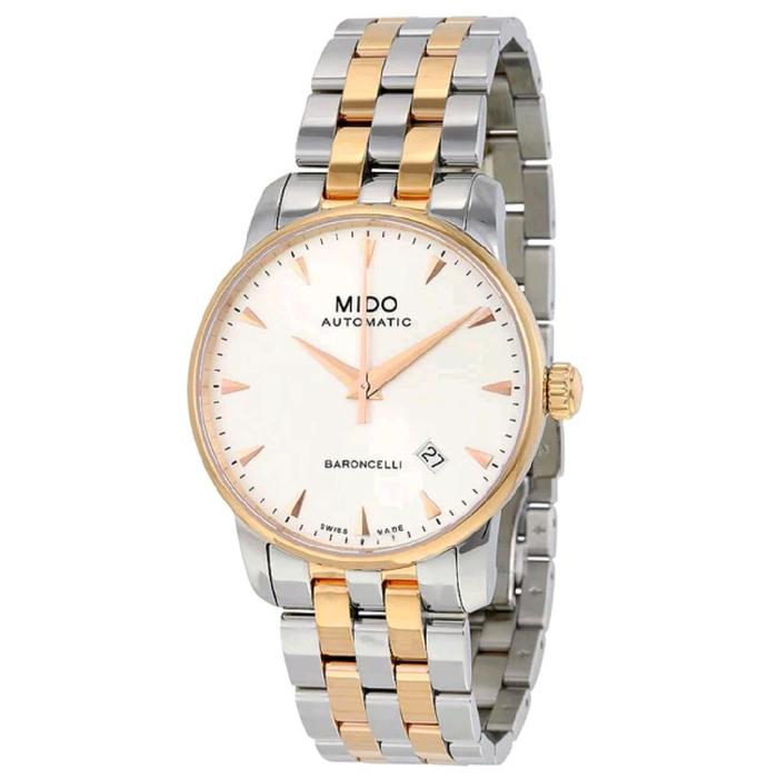 Jam Tangan Pria Mido M8600.9.11.1 Baroncelli II Automatic Dual Tone Swiss Made