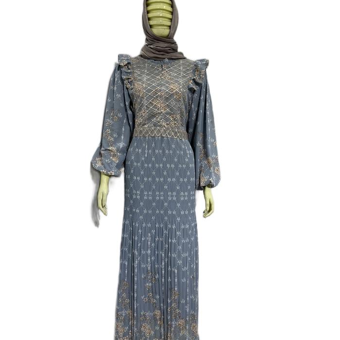 Long dresss korean gamis gratias fashion gamis bunga rampel long dress  Kondangan