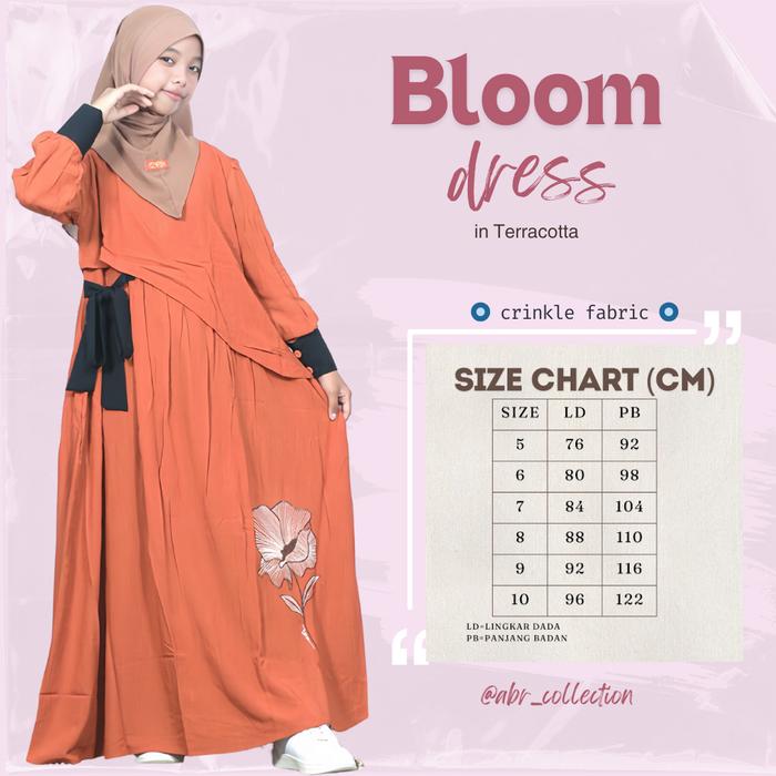 Gamis Anak Bloom Dress - ABR - Gamis Anak - Gamis Anak Perempuan - Fashion Muslim