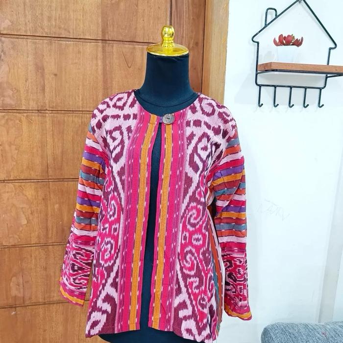 Outer baju tenun khas lombok ntt ntb, baju tenun asli, atasan baju adat wanita