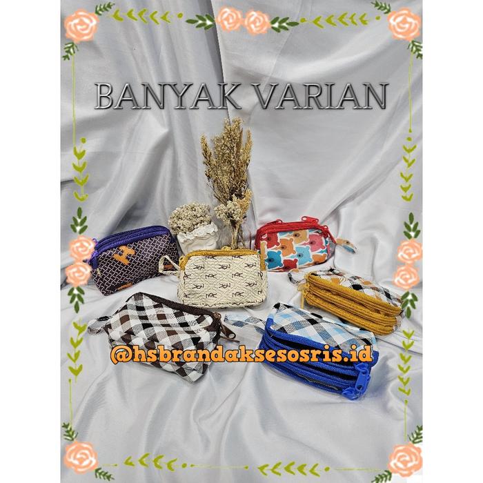 DOMPET 3 RESLETING 3RUANG / DOMPET FASHION ELEGAN / DOMPET KOIN WANITA / POUCH SLETING / VINTAGE POU