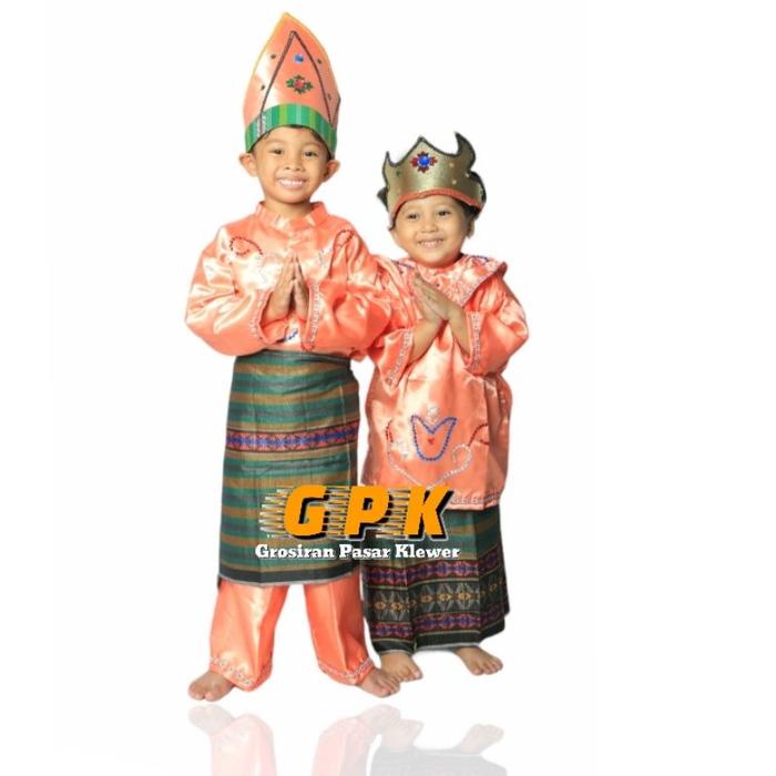 Baju Adat Riau Anak Baju Tradisional Riau Anak Baju Tradisional Anak Riau (Usia TK)