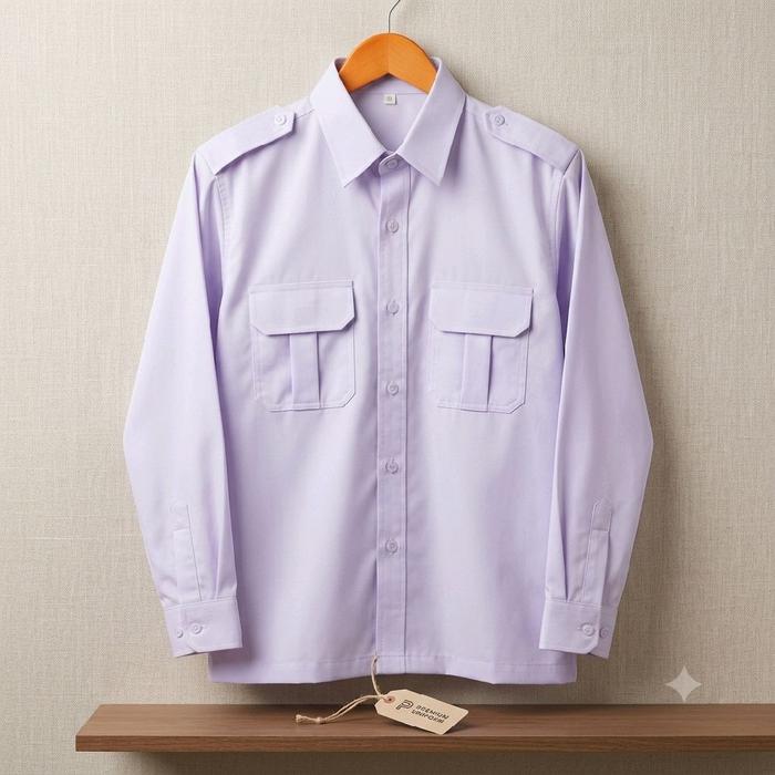 Baju Putih PDH PASKIBRA Lengan Panjang untuk Pria Bahan High Twis dan oxford Kualitas Tinggi Nyaman 