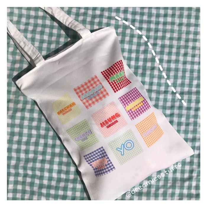 ￼(Dream) Nct dream canvas totebag by dreamiesstuffs free photocard nct dream
