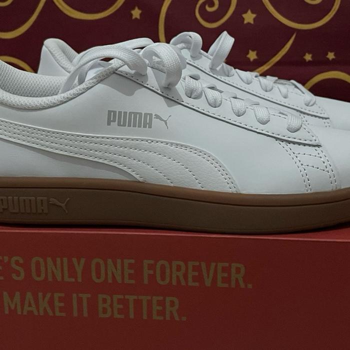 SEPATU PUMA SMASH V2 L (A/M) White ORIGINAL NEW+Free Sport station bag