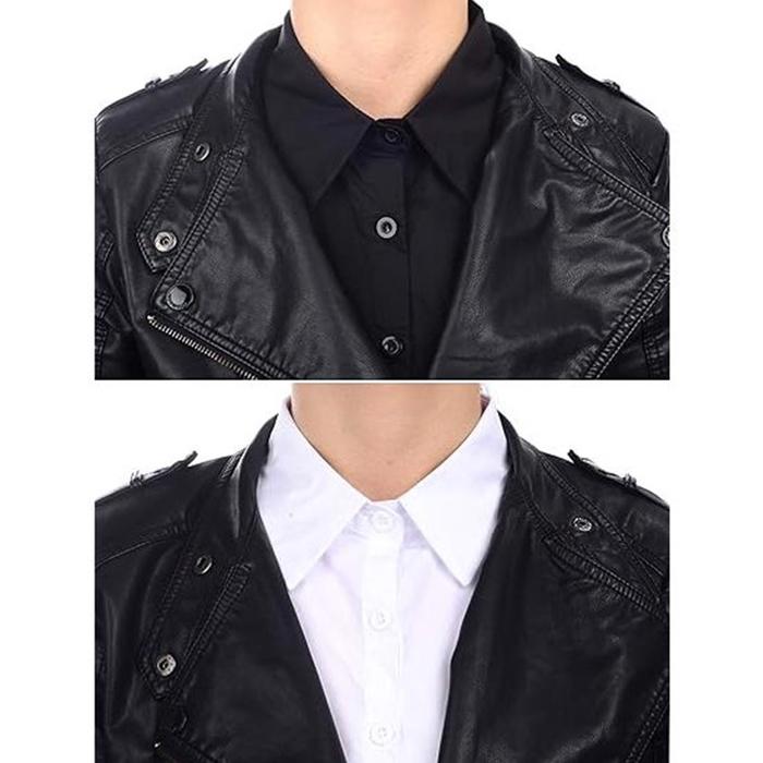 Kerah Kemeja Palsu Putih Hitam Fake Collar Pria Wanita Terbaru