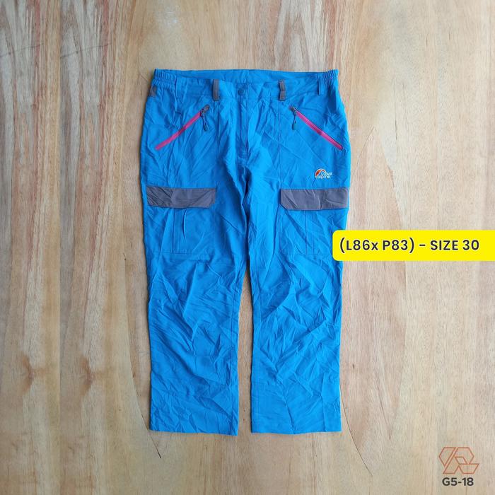celana outdoor wanita Lowe alpine warna biru size 30