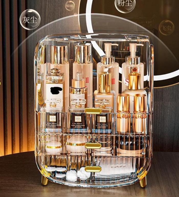 Rak Makeup, Skincare dan Kosmetik Dengan Laci Mewah / Luxury Skincare, Cosmetic and Makeup Rack