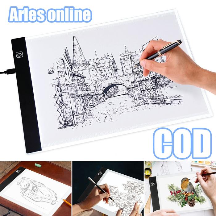 A3/A4 LED Drawing Tracing Board Stensil Board Papan Jiplak Gambar LED Anak & Dewasa Copy Board Papan