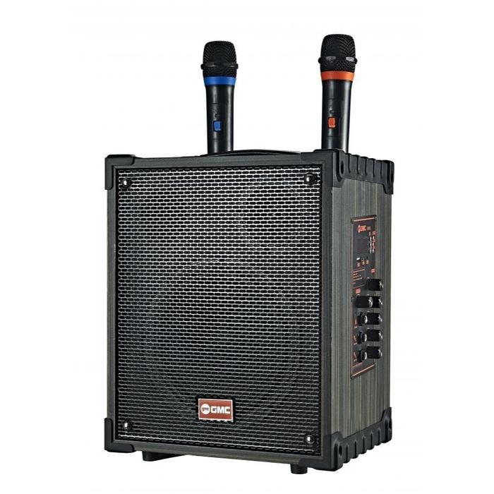 Speaker Portable 8 inch GMC 899Q Bluetooth Karaoke 2 Mic Wireless