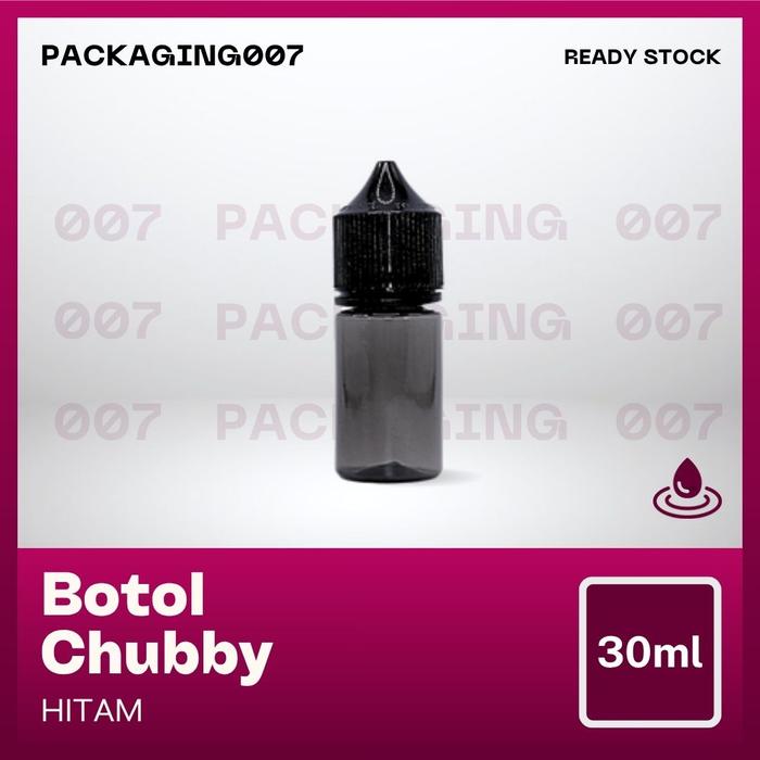 Botol Essen 30 ml plastik / Chubby 30 ml PET Hitam