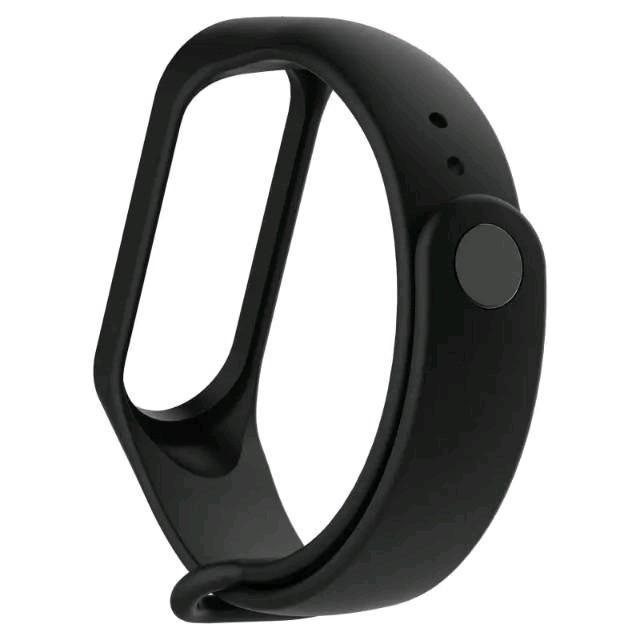 Strap / Tali Jam Pengganti Mi Band 3 / Mi Band 4 & Mi Band 5 / Mi Band 6 Premium Tpu Hitam Accessori