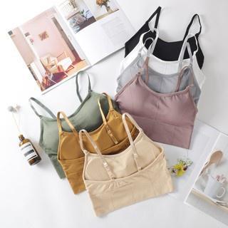 BV.ID BR013 KOREA MOSTLY TREND KOREAN CROP BAJU BH BRA TANK TOP WANITA TANKTOP  OLIVIA ll - HIJAU MU