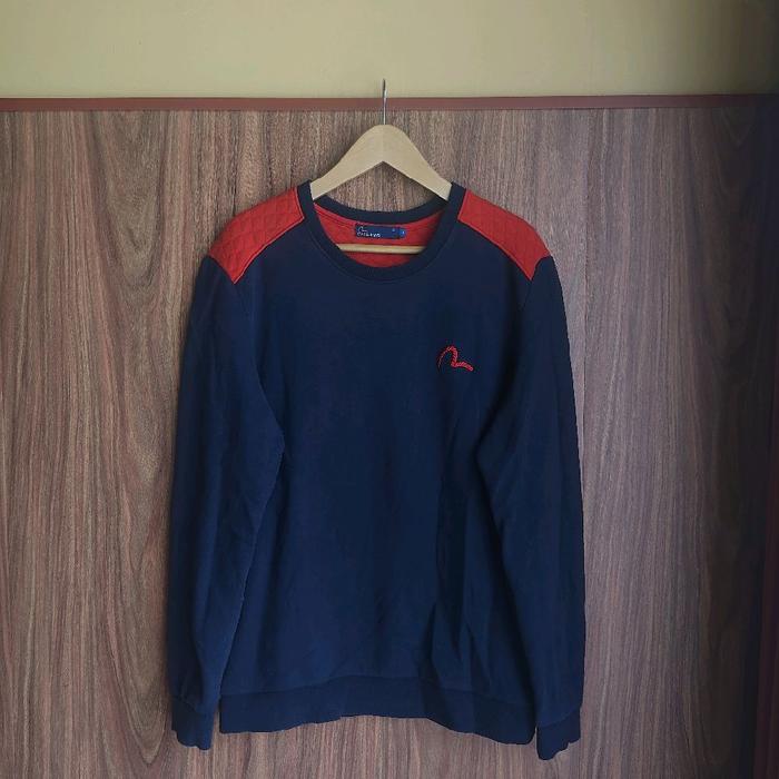 Crew Neck Sweater Evisu Navi Second Original