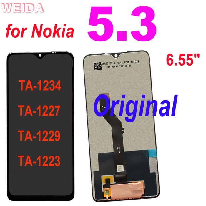 6.55" Original Display for Nokia 5.3 LCD TA-1234 TA-1227 TA-1229