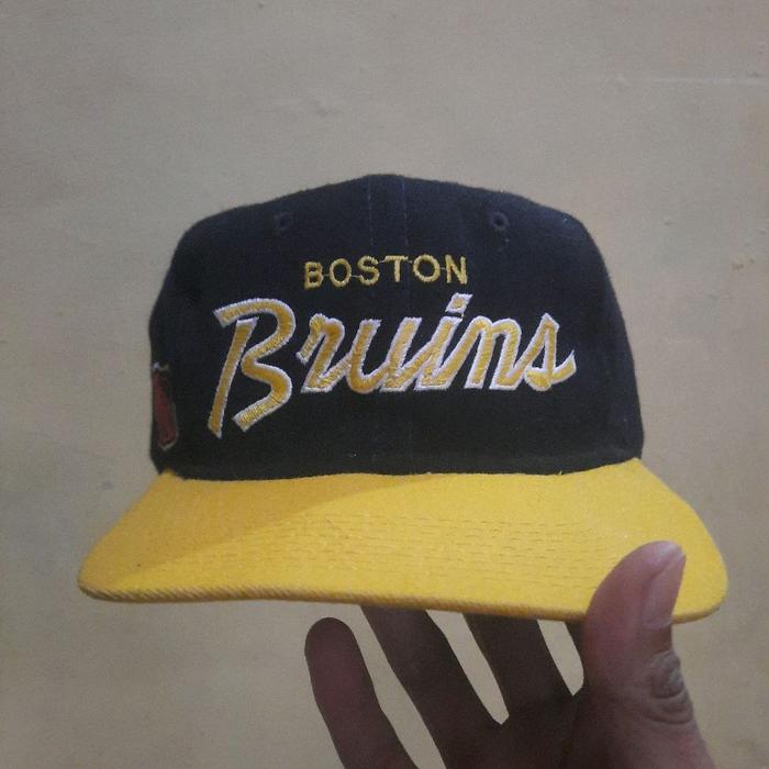 Snapback Vintage Hats NHL Boston Bruins 2 Tone Double Line Sport Spesialties