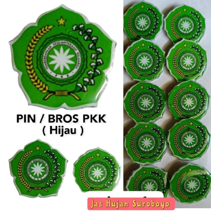 Pin PKK Bross PKK hijau pin PKK Kecil dan Besar