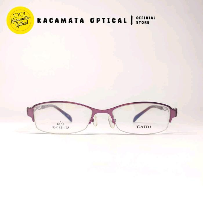 KACAMATA OPTICAL - Frame KMO 8856 Half Frame Pink Besi Plastik