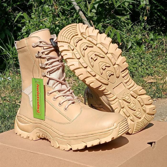 awisteuing boots krem sepatu PDL ASN SATPOL-PP TAGANA kulit asli