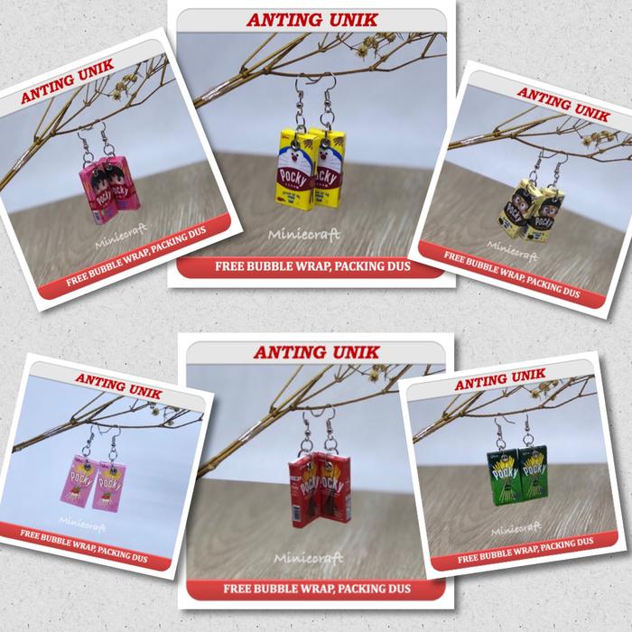 ANTING UNIK MINIATUR POCKY SNACK POCKY