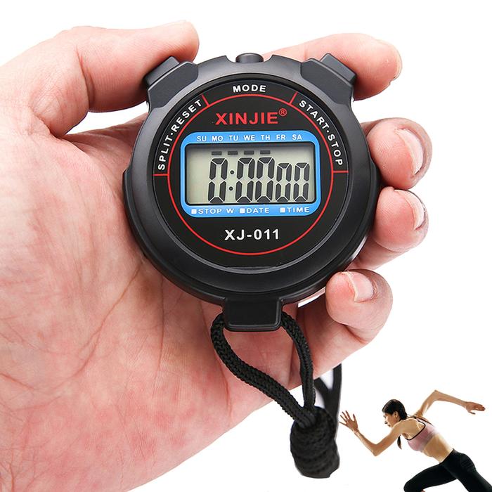 Terlaris, Digital Stopwatch Timer Timing Stopwatch With Two Date