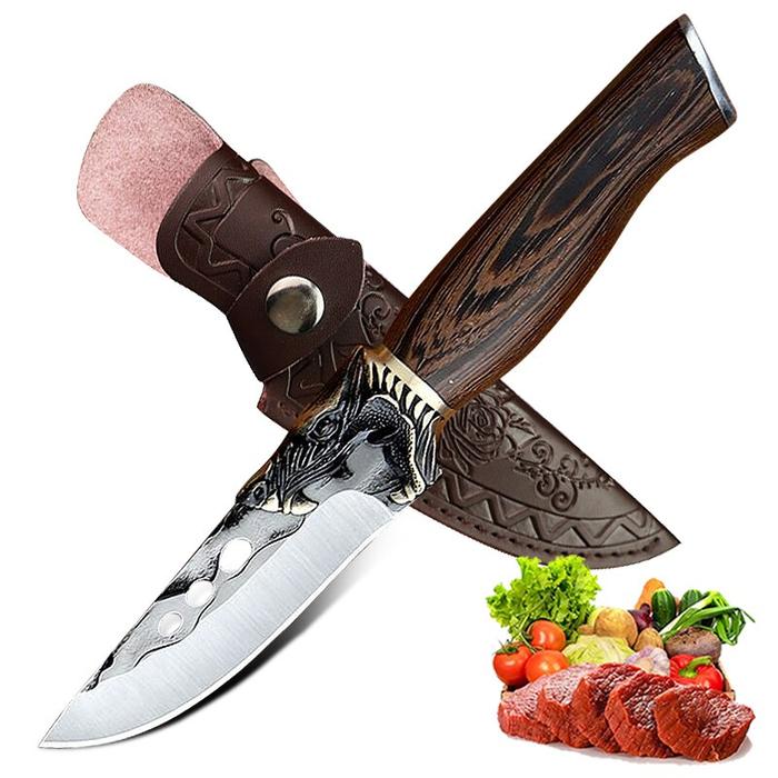 Handmade Kitchen Knife Boning Knife Outdoor Hunting Camping Knife