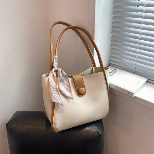Tas ToteBag Wanita Murah Florida Free Pouch Plus Syall Twilly Kulit Miniso Premium Quality