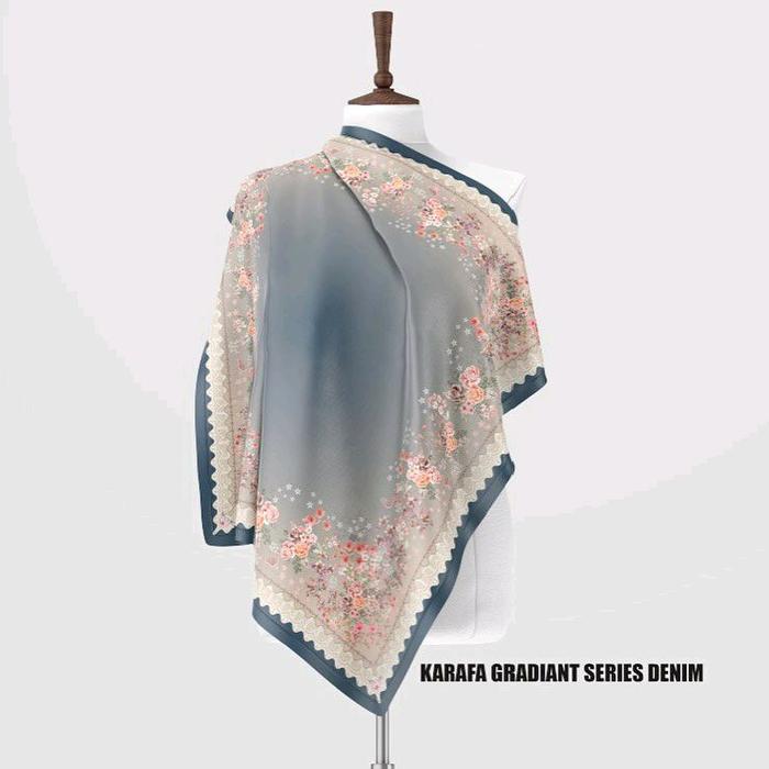 hijab segi empat Voal sublime motif karafa gradiant series