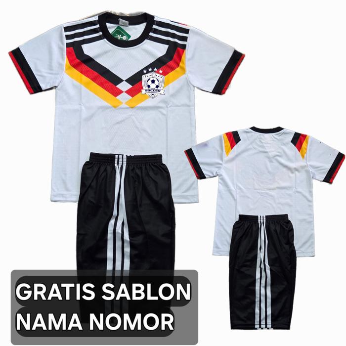 Kaos Olahraga Jersey Germany Jerman Home 2026 Anak Baju Sablon Nama Nomor Piala Dunia 2026 Bahan dry