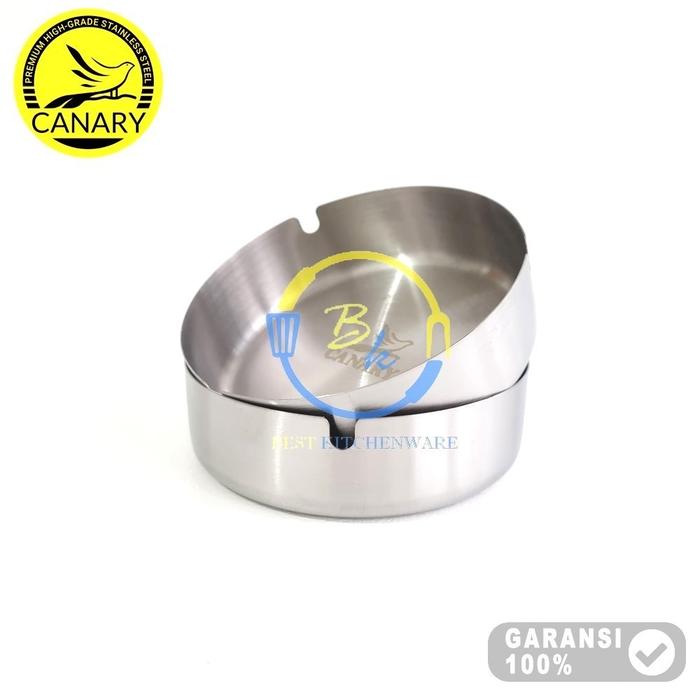 CANARY Asbak Bulat 12cm Stainless Steel Asbak Rokok Stainles Serbaguna