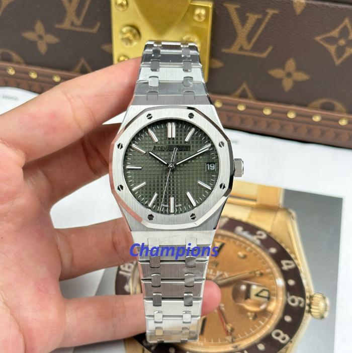 AP ROYAL JAM TANGAN IMITATION AP ROYAL GREEN DIAL STELL 41MM