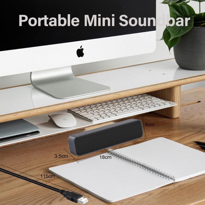 Vikefon Portable 3D Stereo Usb Mini Speaker Powered With Dual Speaker Built-In Decoding Sound Card F
