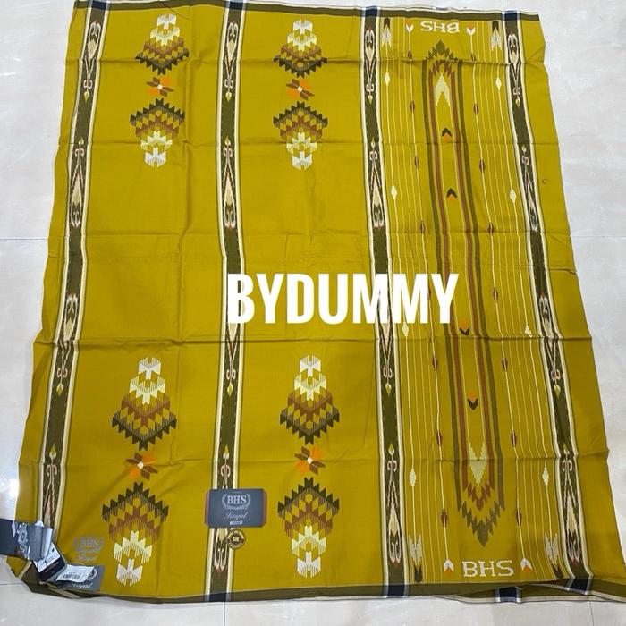 Sarung BHS Royal Silver motif songket timbul sambung jahit tengah TANPA DUS LUAR KEMASAN PLASTIK BIA