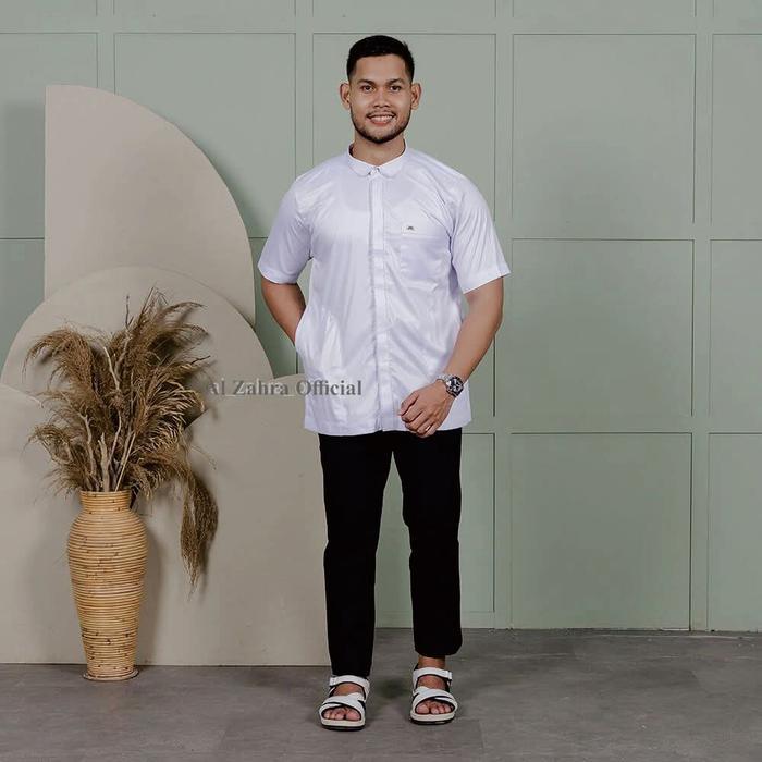 AL ZAHRA Baju Koko Dewasa Pria AZ-2072 Putih