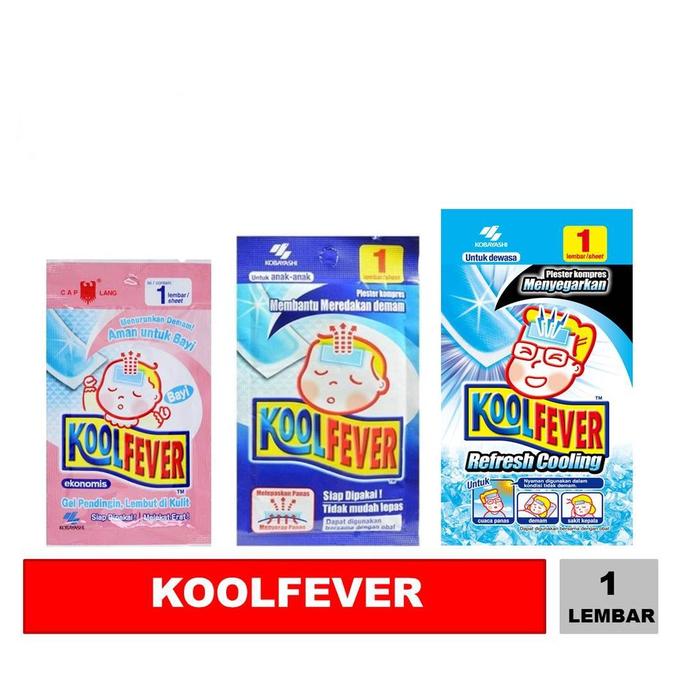 Kool Fever Cool Fever Plester Kompres Demam Bayi Anak Cooling Patch Demam Koolfever 1 Pcs Gel Kompre