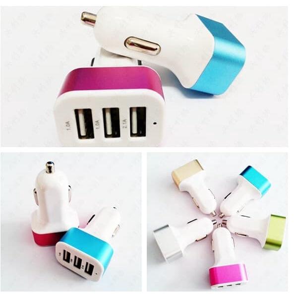 Charger Mobil 3 Port USB Car Charger 3 Port USB Car Saver 3 Port Charger Mobil