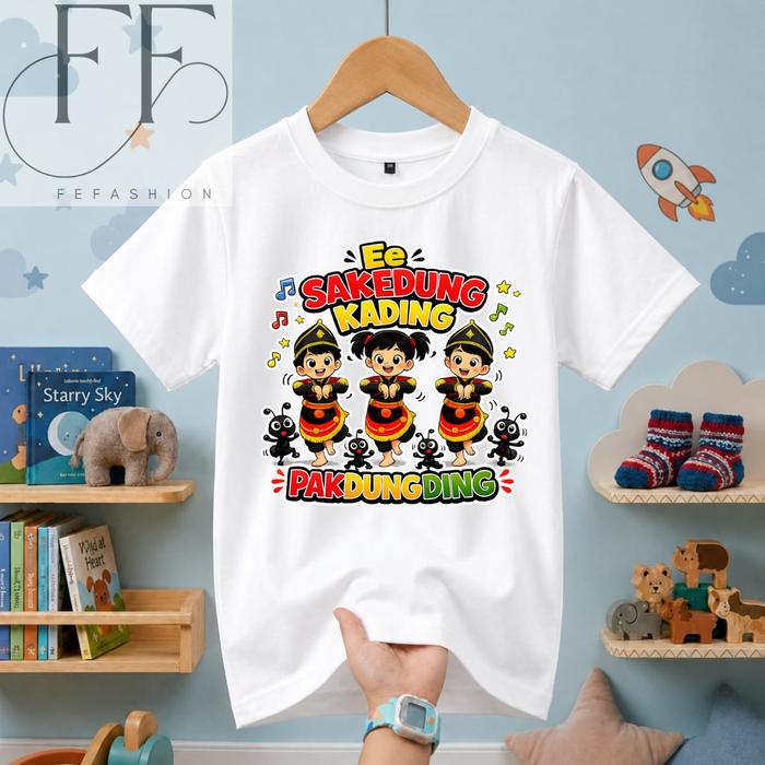 Kaos Anak Viral EE EE SAKEDUNG KADING JOGET Usia 2-16Tahun Kaos Atasan