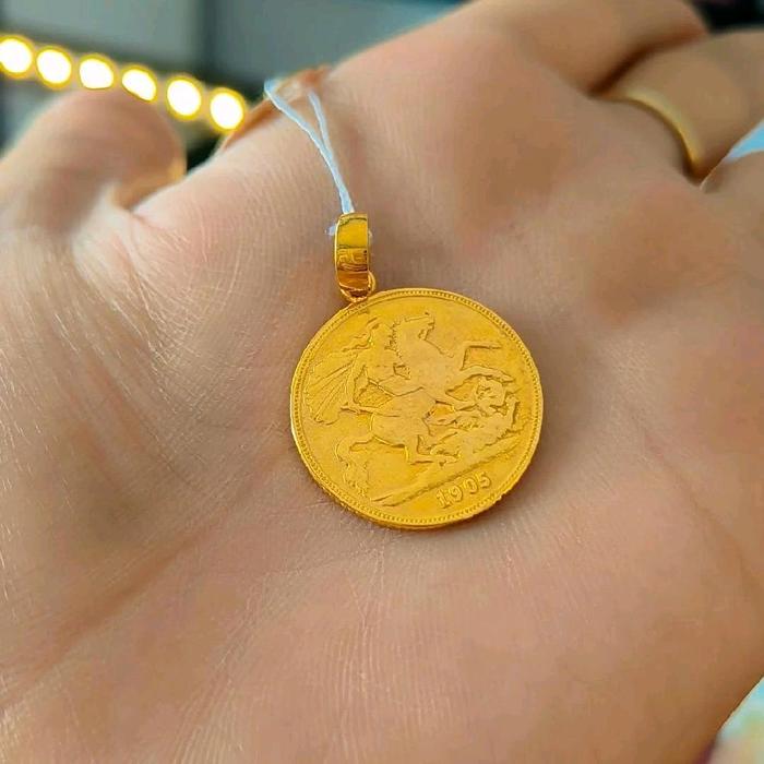 liontin emas asli koin ginar