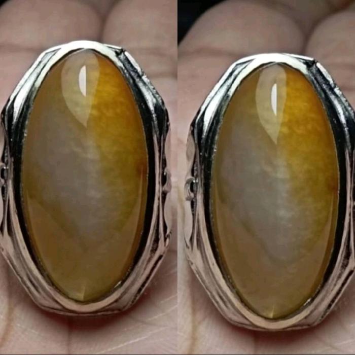 Batu Akik Pandan Nanas Kristal + Ring