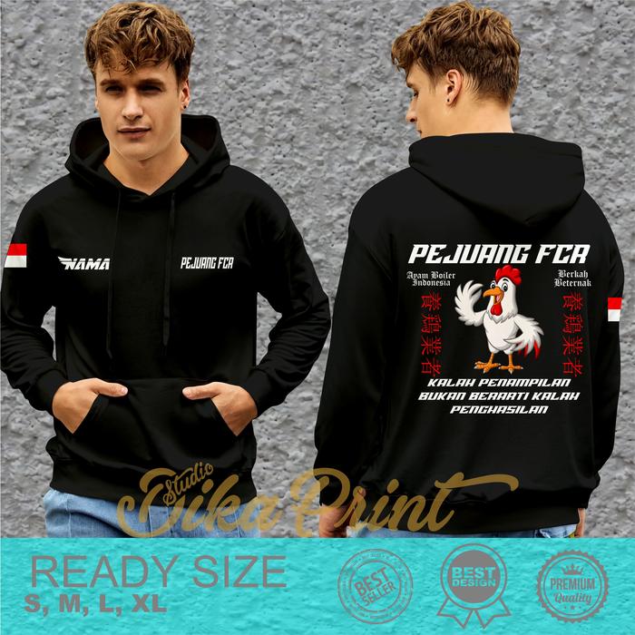 Jaket Hoodie Pejuang Ayam FCR Indonesia