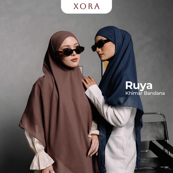 (Xora) Ruya Khiban - French Khimar Bandana Syar'i Bahan Arabian Voal