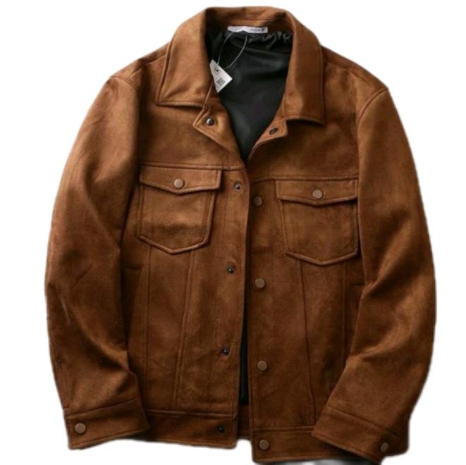 ONTOHOD Jaket Trucker Suede Premium Jaket Trucker Pria