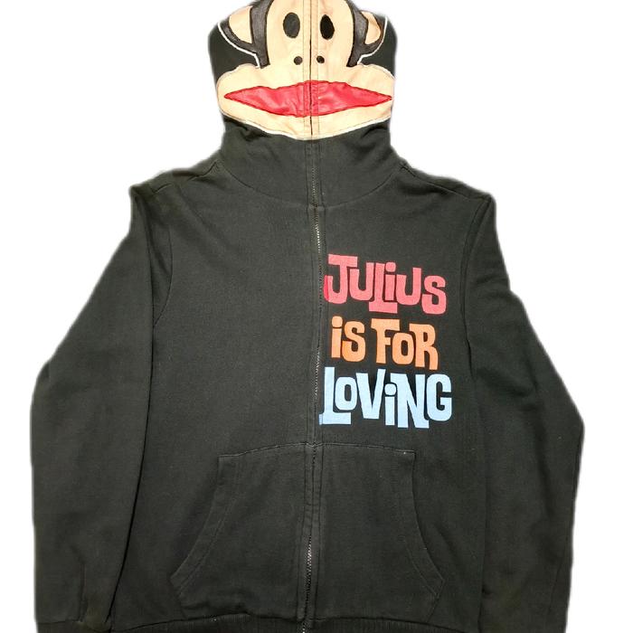 Zipper hoodie PAUL FRANK  Hitam Pria Wanita