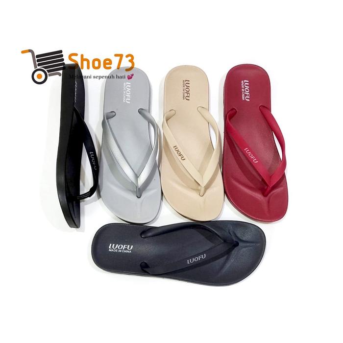 LUOFU F 2159 - LD5W SIZE 36-40 ORIGINAL l Sandal Jepit jelly Wanita l Sendal Cewek Anti Slip
