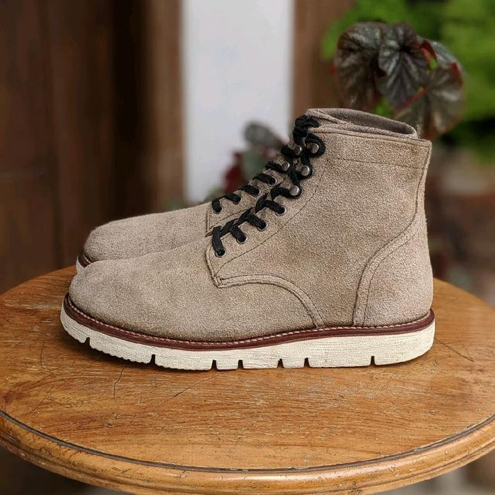 Georgia boots suede grey Vibram not redwing alden shoes wesco boot