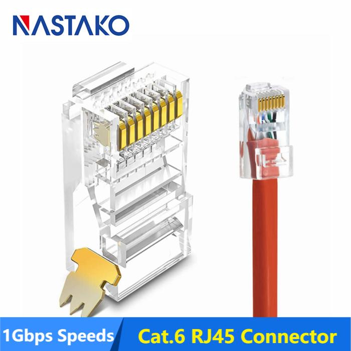 Cat6 RJ45 Connector Cat6 Modular Plugs 8P8C Cat6 Network Ethernet UTP