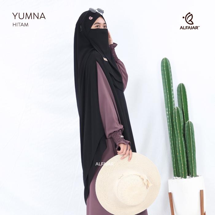 Alfajar - Pasmina Bandana (Pashban) Instan Ceruty YUMNA Dua Layer Free cadar tali