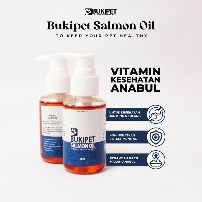 Minyak Salmon Murni 100% Vitamin Oil Untuk Kucing Anjing Oil Vitamin Kulit Bulu - Salmon Oil