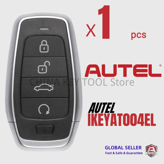 1PCS AUTEL Ikey IKEYAT004EL AT004EL Independent Car Smart Key 4 Buttons For Autel Smart Key For KM10