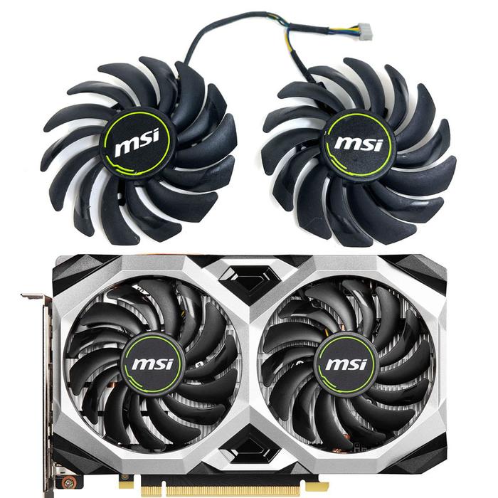 2PCS/SET PLD09210S12HH GTX 1660 SUPER VENTUS XS OC GPU FAN，FOR MSI GTX 1660、1660 SUPER、1660 TI VENTU